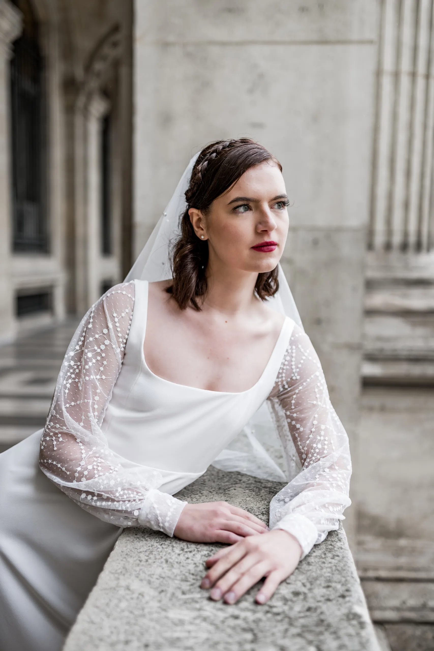Editoriales Brautkleid Shooting in Paris, Bild 3