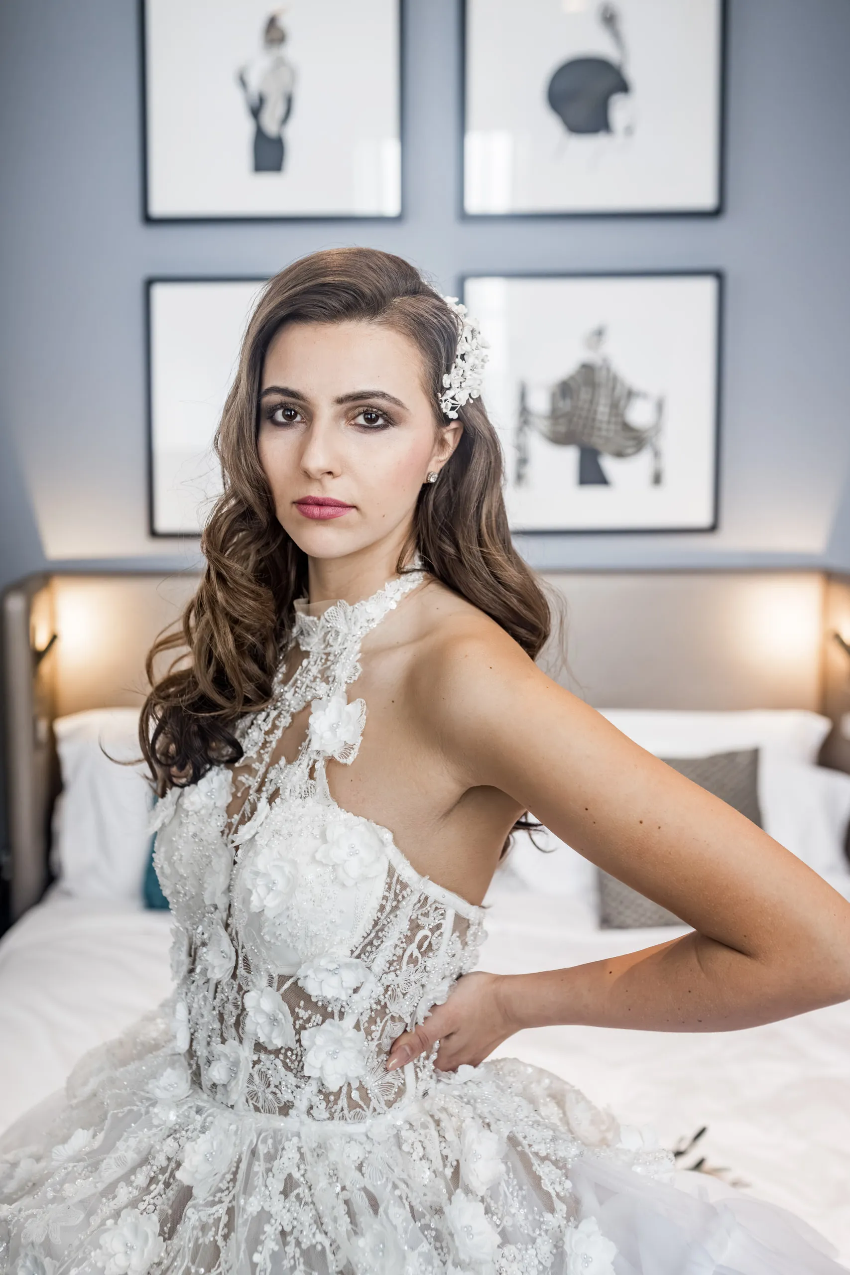 Nahes Brautpaarportrait beim Editorial in Hamburg