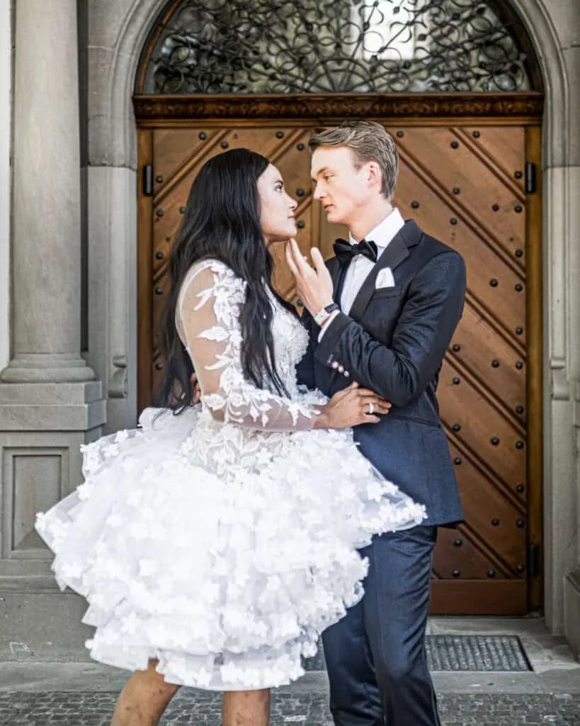 Editorial Hochzeitsfoto eines Brautpaares in Zürich