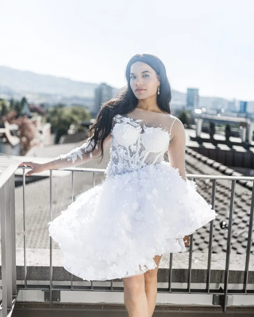 Brautportrait von Stephanie in Zürich mit natürlichem Styling