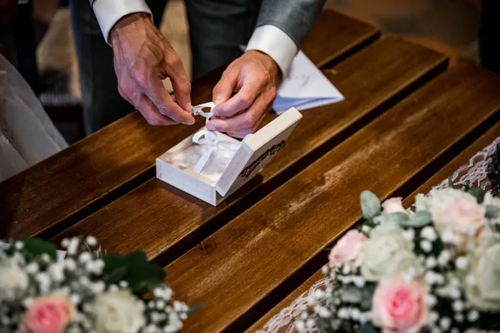 Unterschrift des Brautpaares nach der Eheschließung