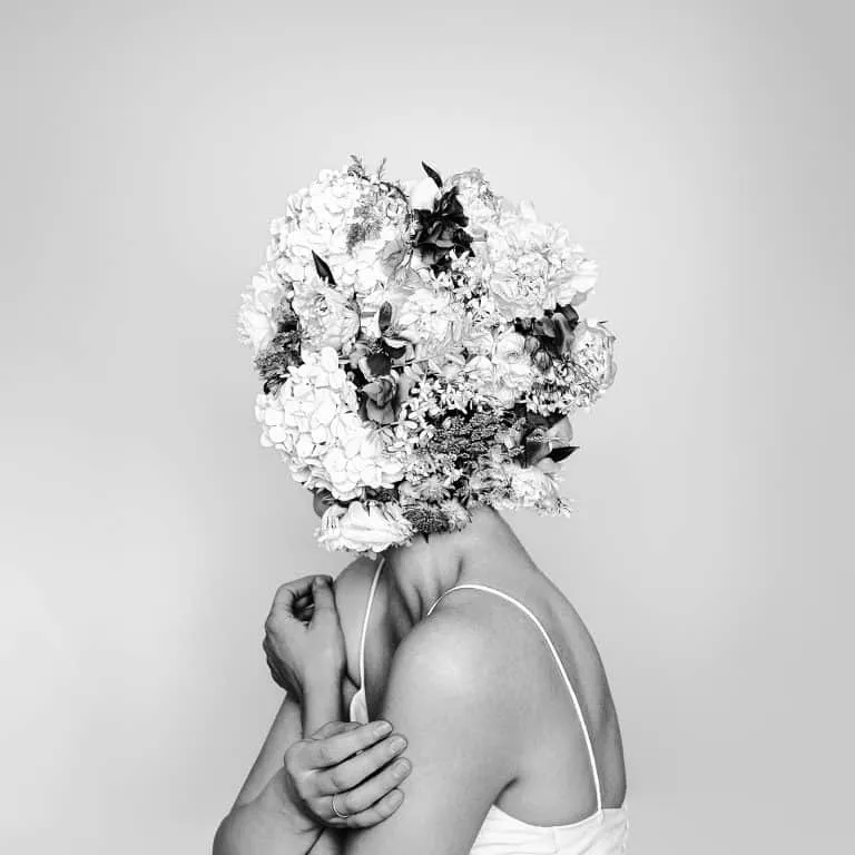 Florales künstlerisches Portrait