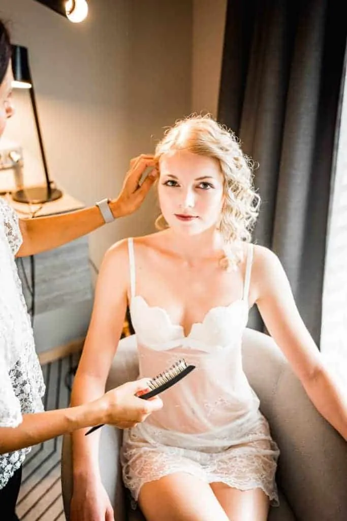 Brautstyling vor der Hochzeit in Hamburg