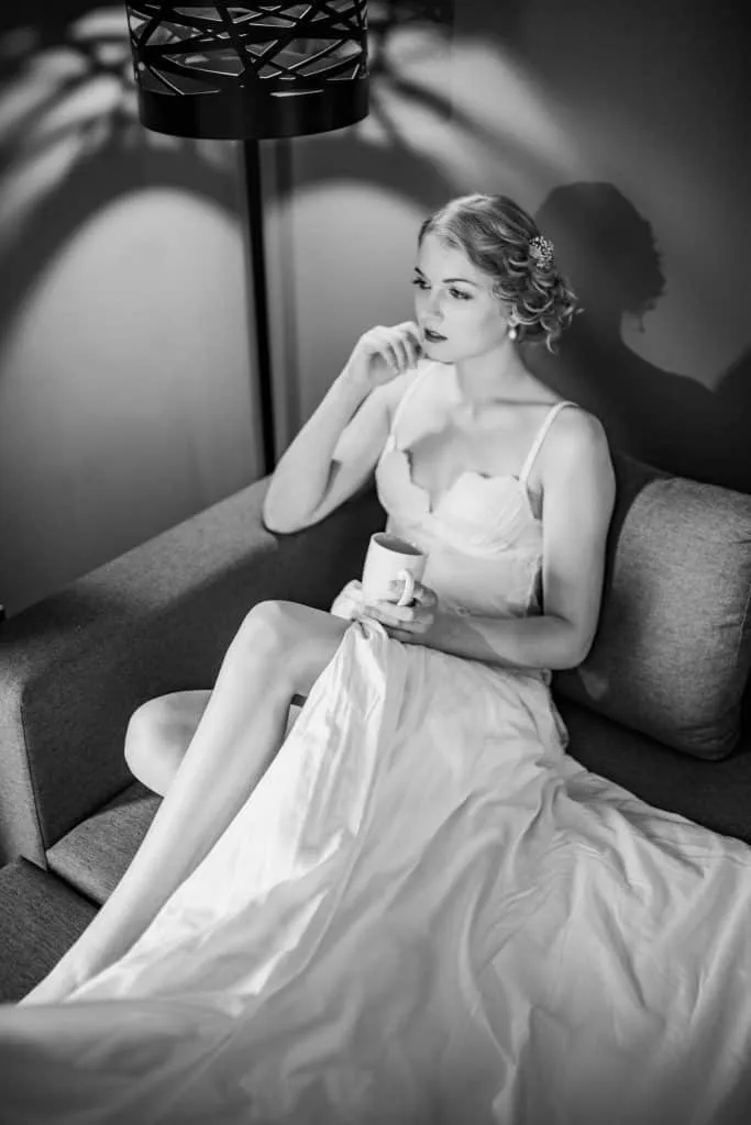 Detail des Getting Ready vor der Hochzeit