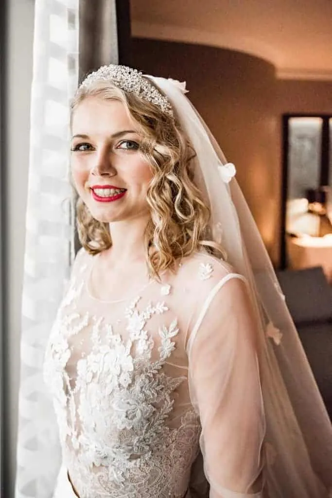 Detail des Getting Ready vor der Hochzeit