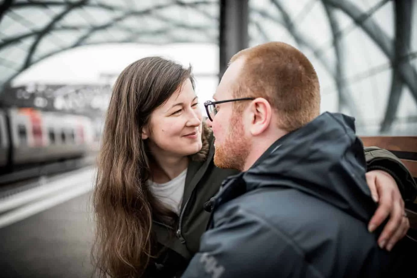 Nahes Paarportrait bei einem Paarshooting in Hamburg