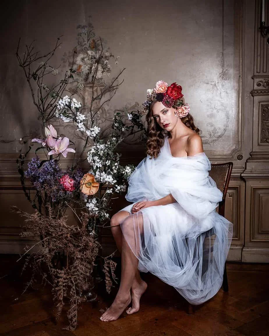 Florales Portraitshooting als kreative Peoplefotografie